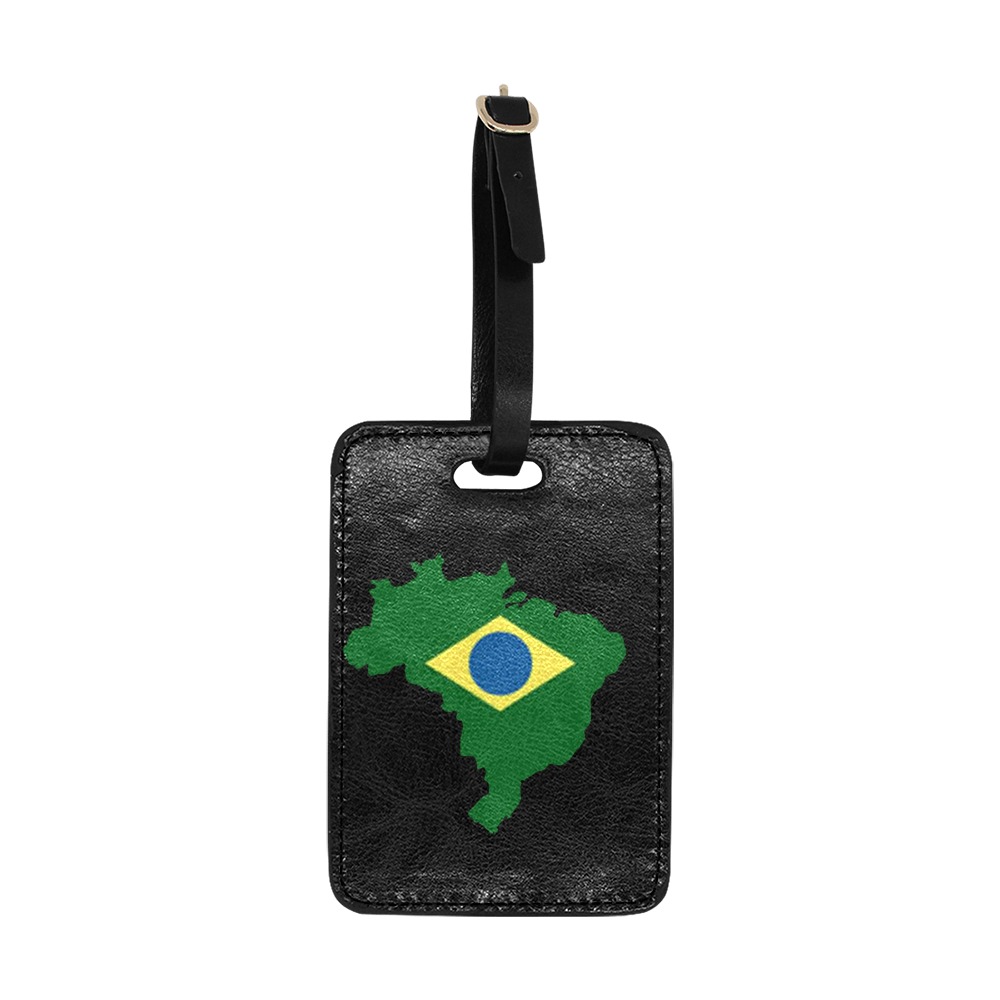 Brazil Flag Outline Luggage Tag