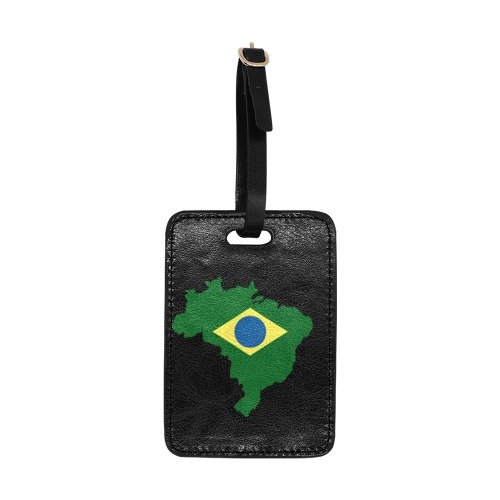 Brazil Flag Outline Luggage Tag