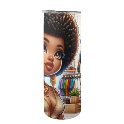 Fashion Chibi Style Designed Tumbler 20oz Tall Skinny Tumbler with Lid and Straw