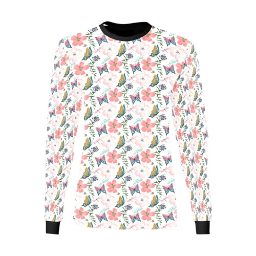 butterfly Women's All Over Print Long Sleeve T-shirt (Model T51)