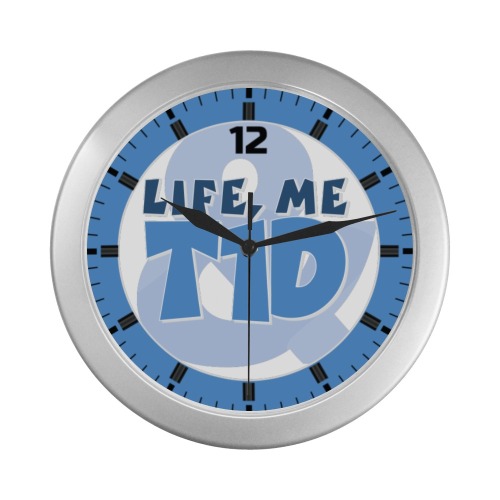 Life, Me & T1D Silver Color Wall Clock