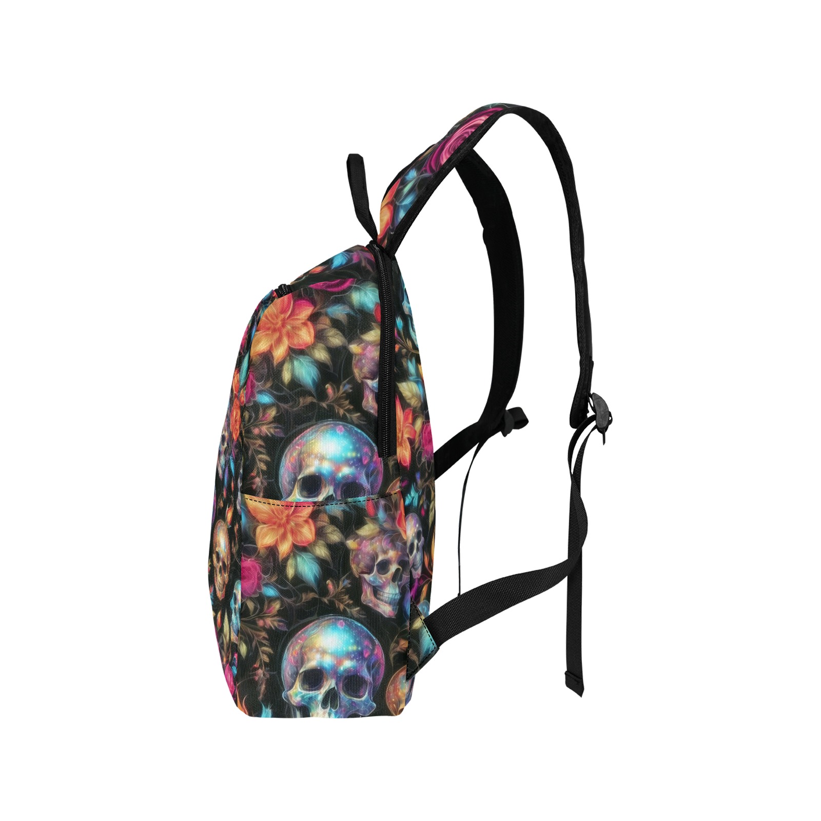 Beautiful floral and skull pattern Lightweight Casual Backpack (Model 1730)