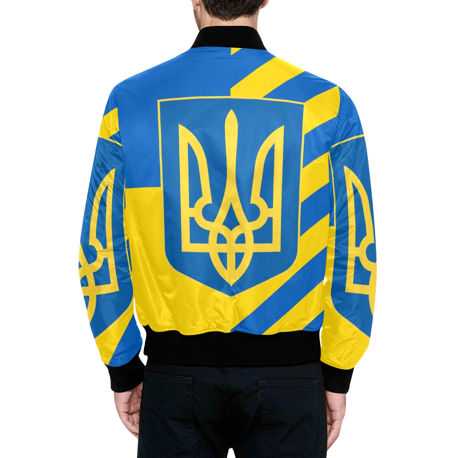 UKRAINE All Over Print Quilted Bomber Jacket for Men (Model H33)