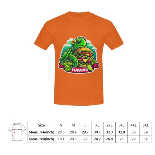 GREEN SEA TURTLE EATING BURGER 2 Men's T-Shirt in USA Size (Front Printing Only)