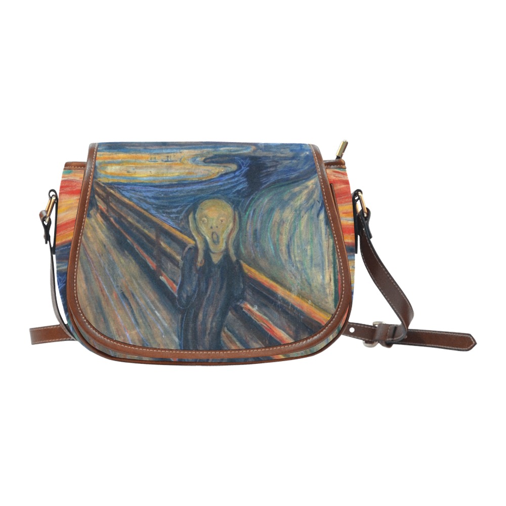 Edvard Munch-The scream Saddle Bag/Small (Model 1649) Full Customization