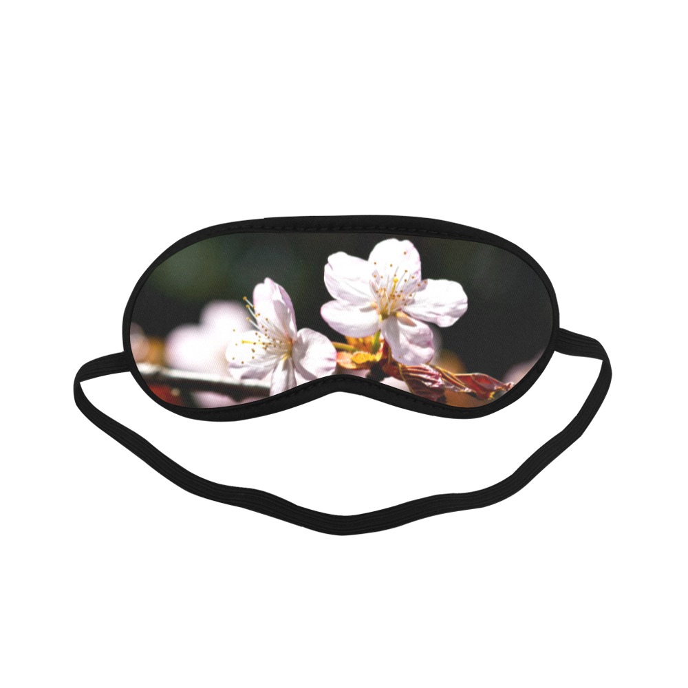 Sunlit sakura flowers. Play of light and shadows. Sleeping Mask
