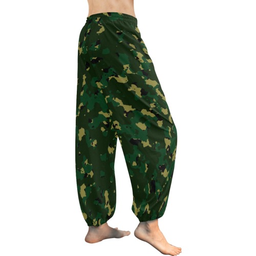 greencamo Women's All Over Print Harem Pants (Model L18)