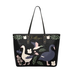 Oiseaux et Fleurs French Style Ladies Handbag Chic Leather Tote Bag (Model 1709)