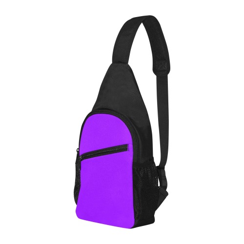 color electric violet Chest Bag-Front Printing (Model 1719)