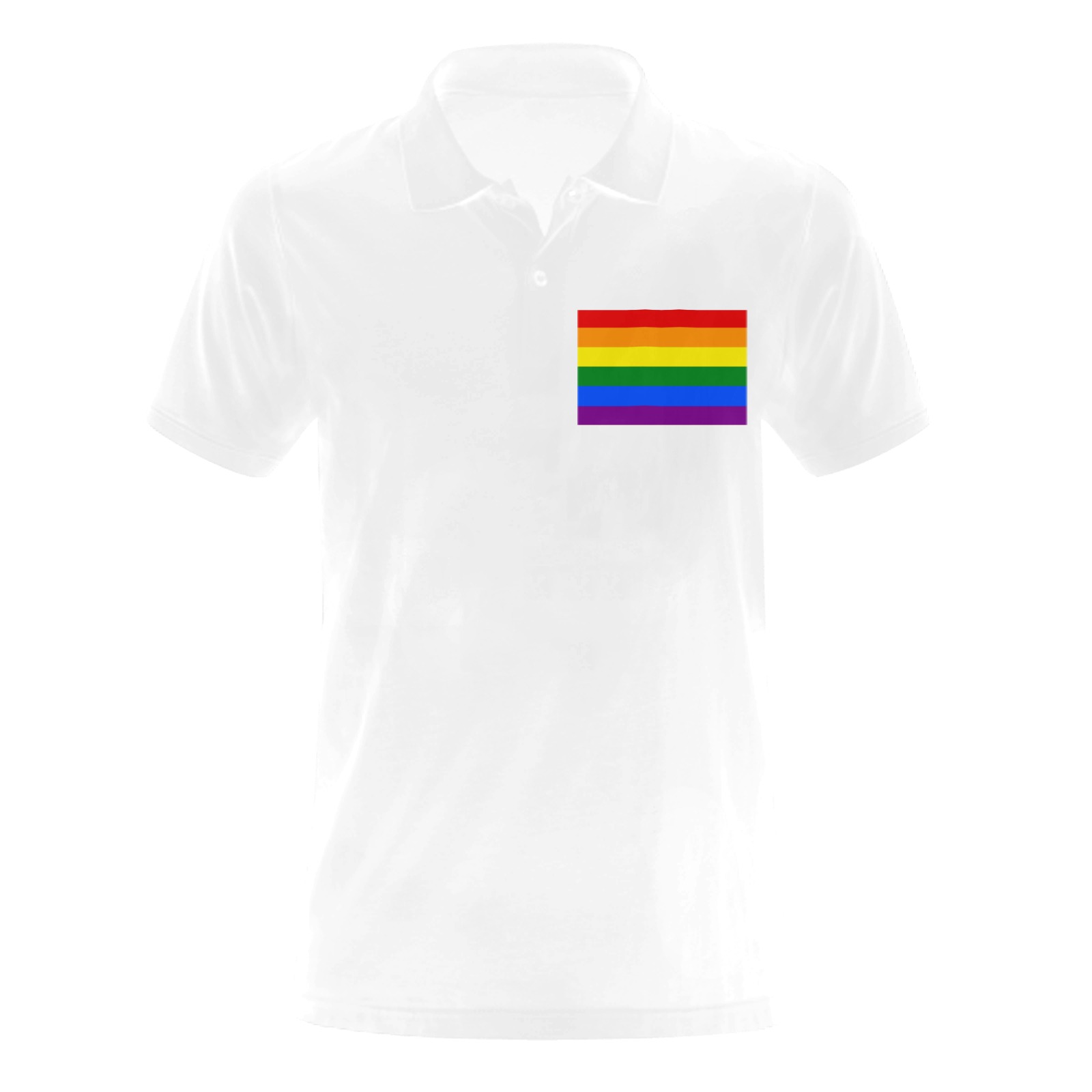 Rainbow Pride Men's Polo Shirt (Model T24)