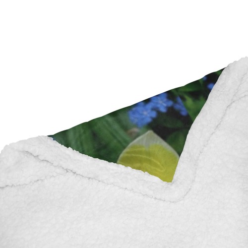 fantasy plumeria decorative real and mandala Double Layer Short Plush Blanket 50"x60"