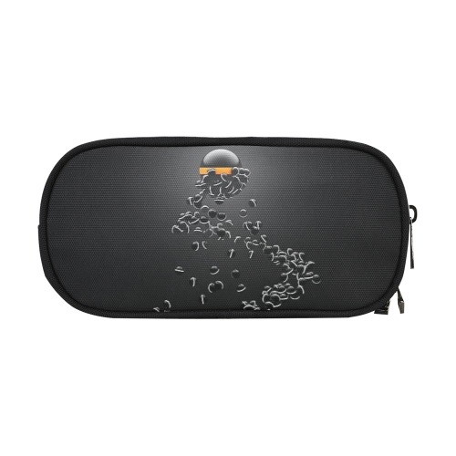 abstract-black-dark Pencil Pouch/Large (Model 1680)