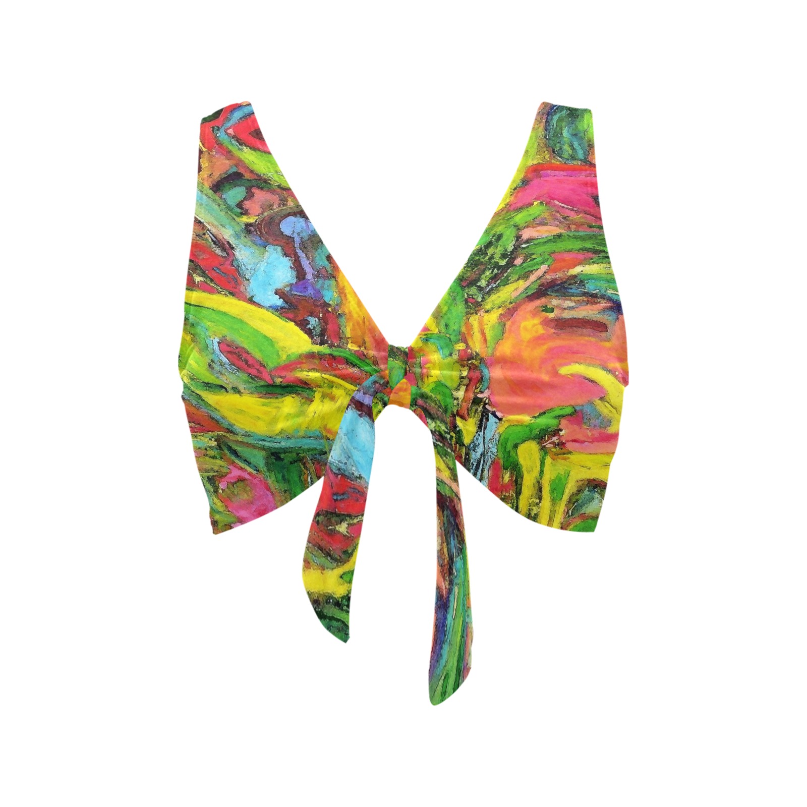 African Tree Collection Chest Bowknot Bikini Top (Model S33)