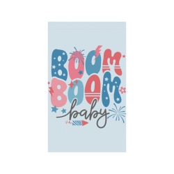 Retro Boom Boom Baby Garden Flag 36''x60'' (Twin Sides)