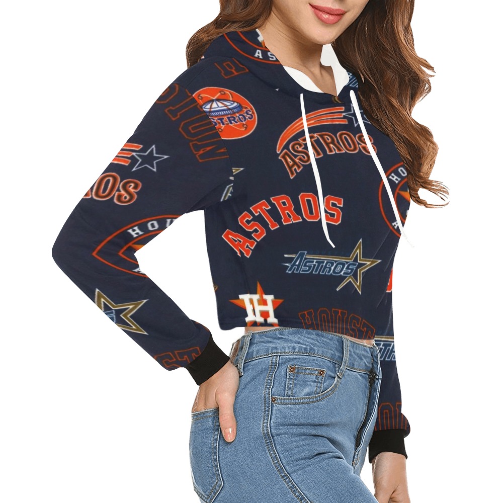 bb egwgw All Over Print Crop Hoodie for Women (Model H22)