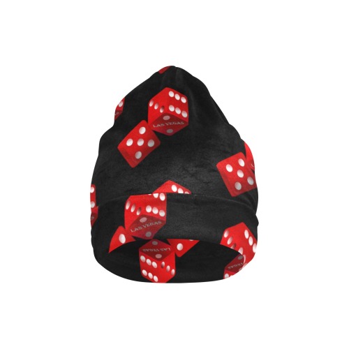 Las Vegas Craps Dice - Black All Over Print Beanie for Adults