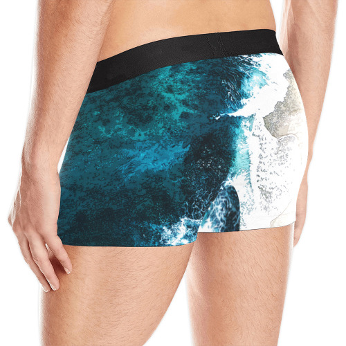 Ocean And Beach Men's Boxer Briefs with Merged Design (Model  L10)