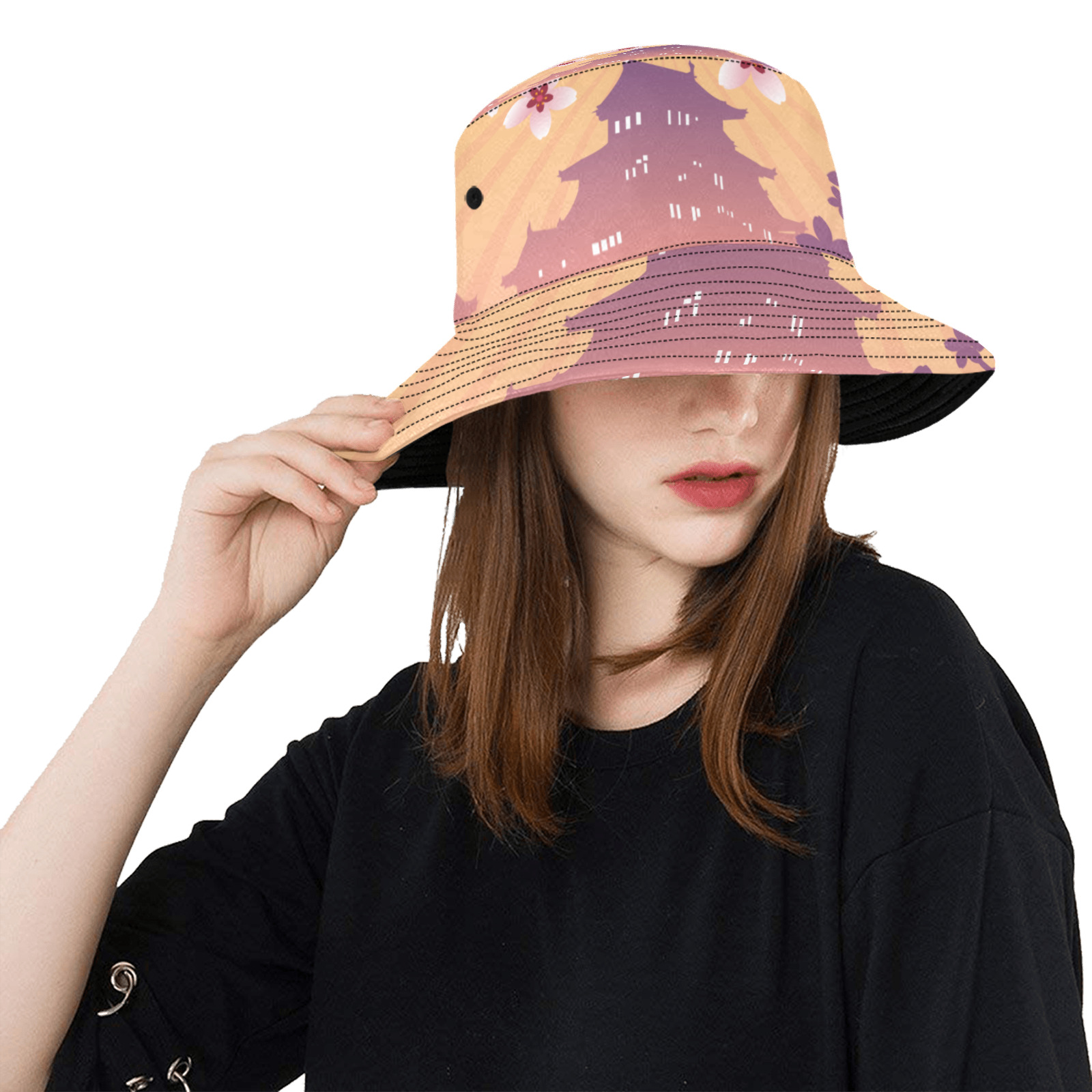 Peach Blossom Unisex Summer Bucket Hat