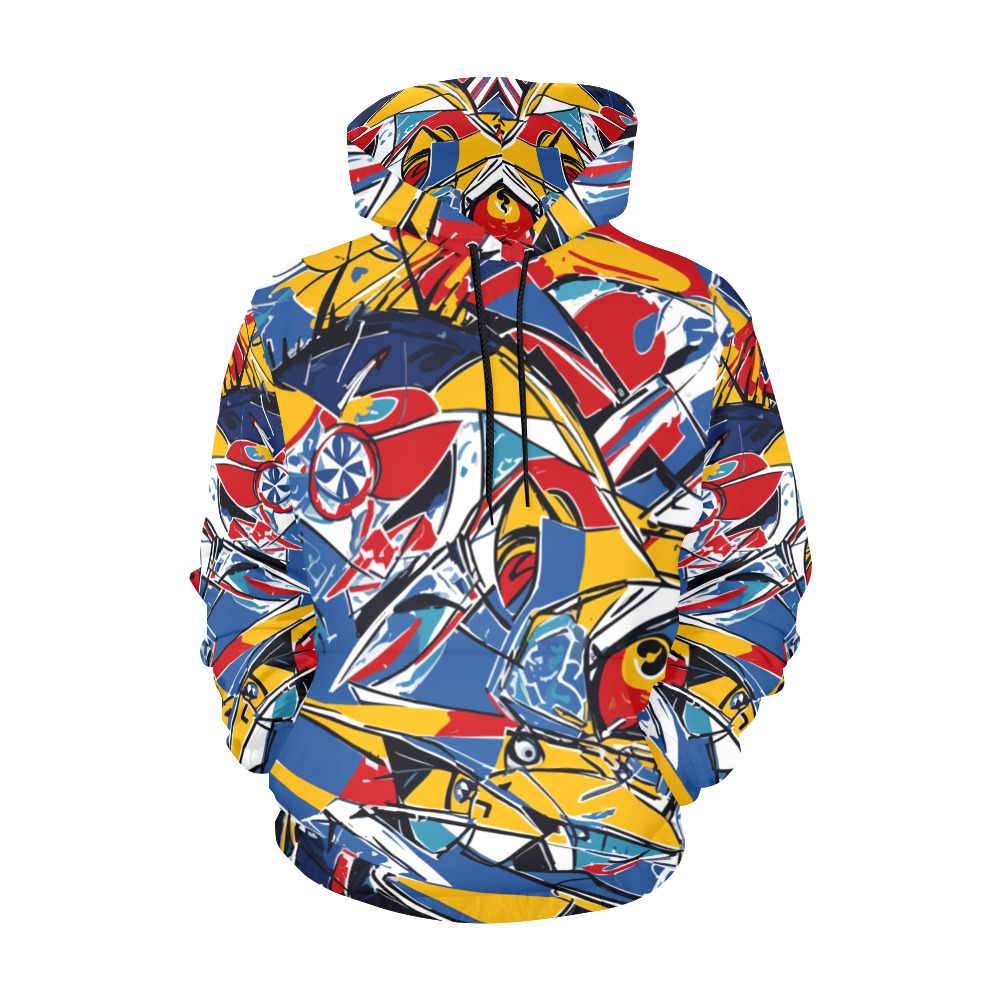 Fantasy abstract art of American football sport. All Over Print Hoodie for Men (USA Size) (Model H13)