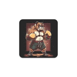 Boxing Bulldog Square Coaster