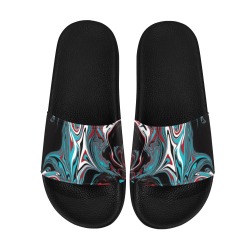 Dark Wave of Colors Men's Slide Sandals (Model 057)