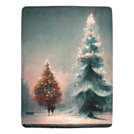 Christmas Tree Couple Blanket 60x80