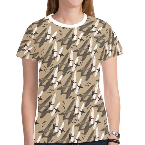Sun_sea_and_surf New All Over Print T-shirt for Women (Model T45)