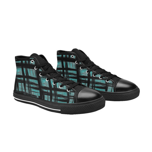 Contemporary Kids' High Top Canvas Shoes-4 Sides (Model 017)