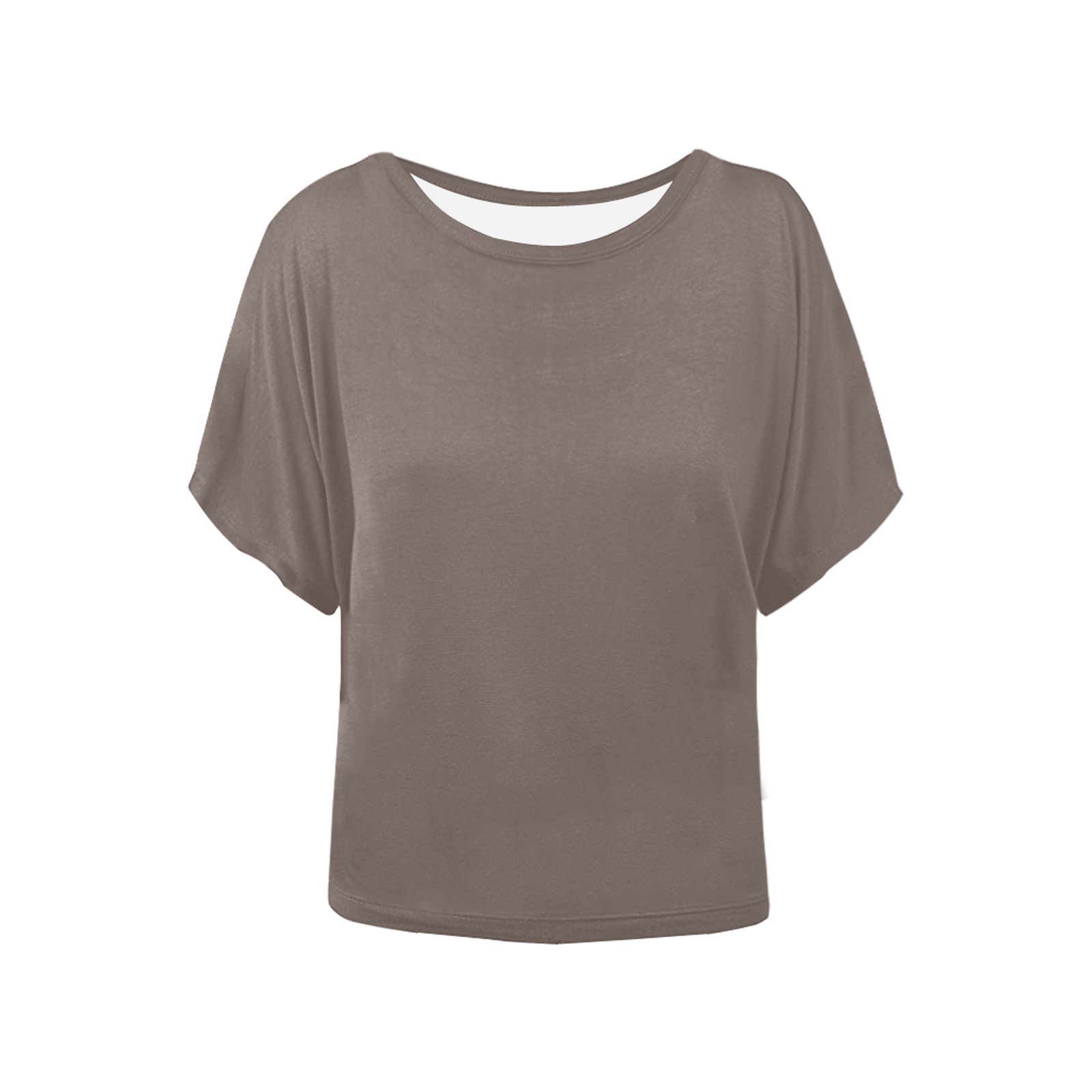 Coffee Quartz Women's Batwing-Sleeved Blouse T shirt (Model T44)