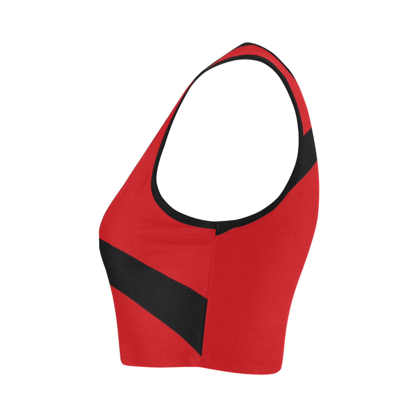 Sexy Red and Black Women's Crop Top (Model T42)
