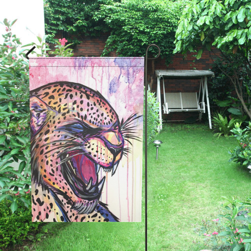 Leopard Scream Garden Flag 12‘’x18‘’(Twin Sides)