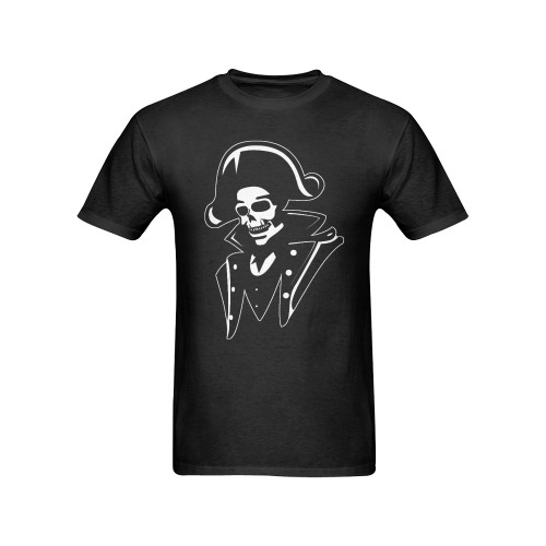 Admiral Pirate Skull Men's T-Shirt in USA Size (Front Printing Only)