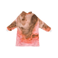 Pink marbled space 01 Blanket Hoodie for Women