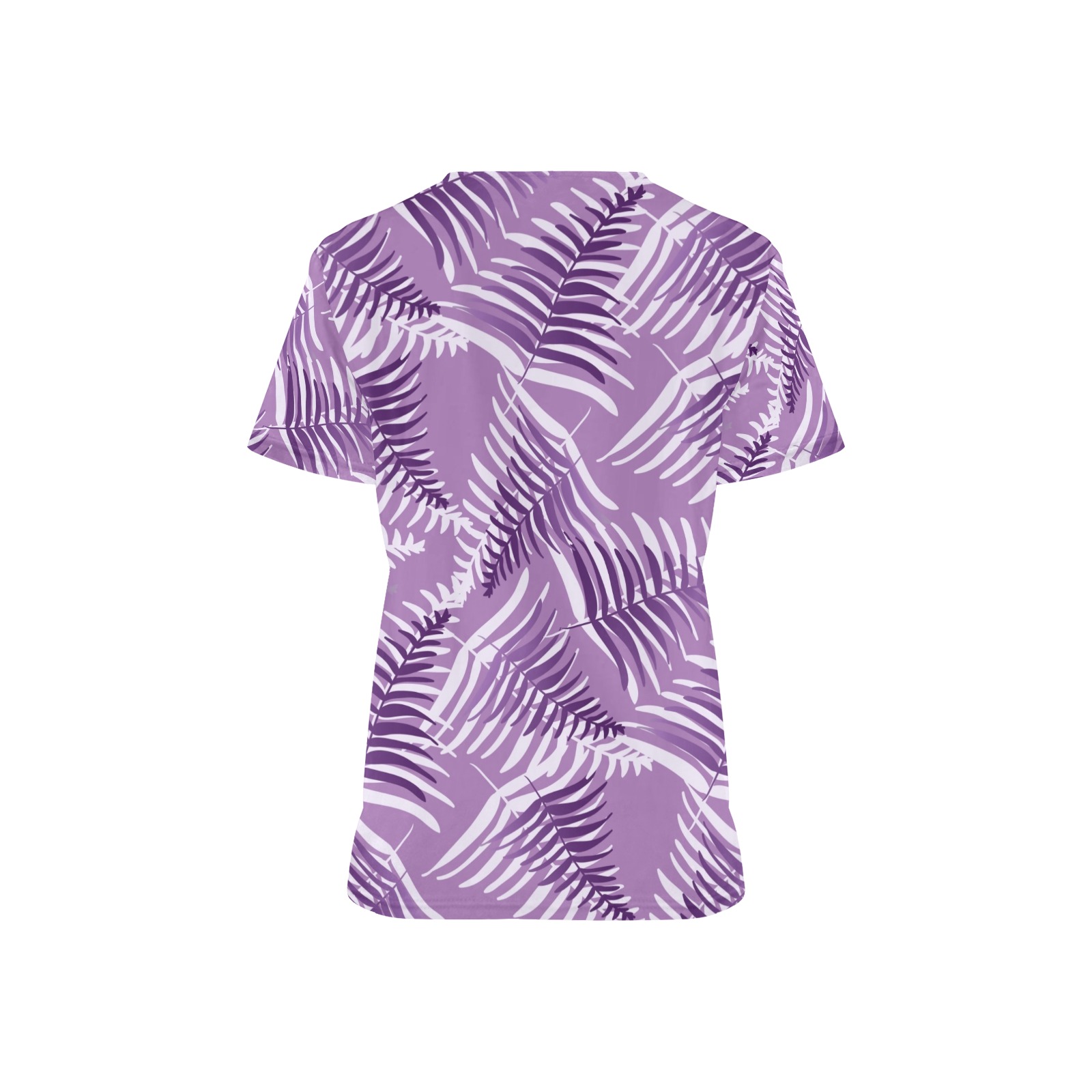 Tropical Purple All Over Print Scrub Top