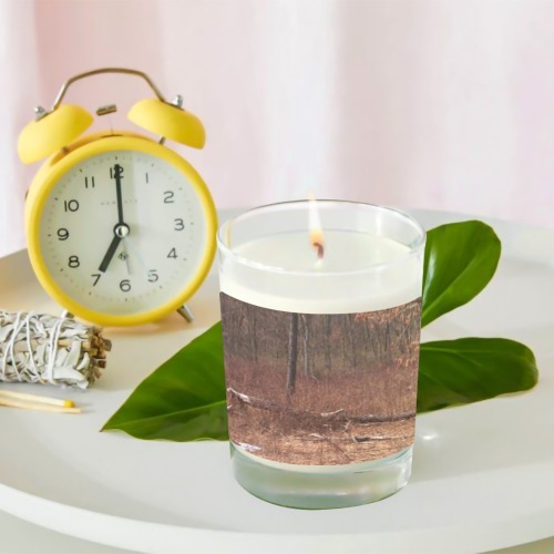 Falling tree in the woods Transparent Candle Cup (Jasmine)