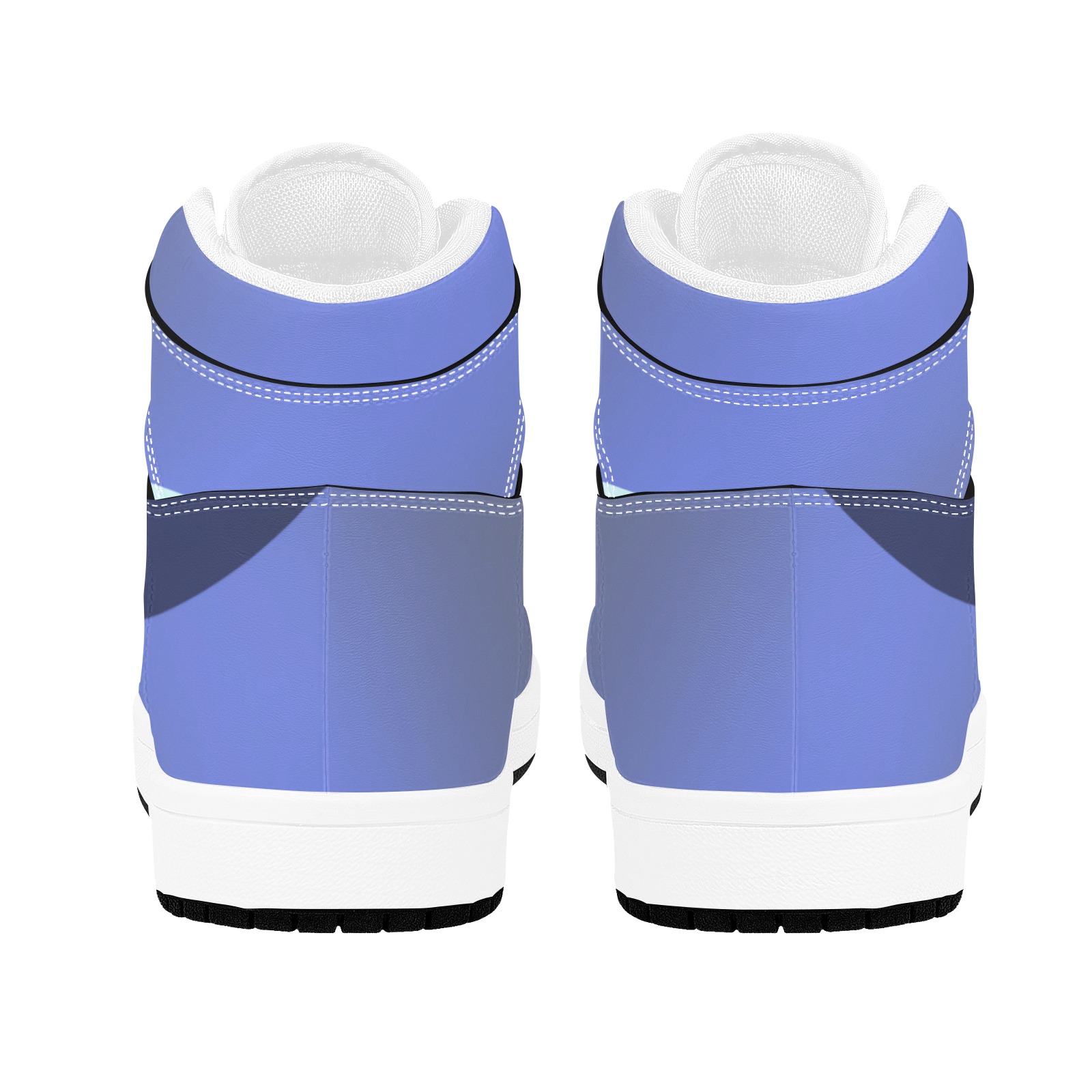 Three Tone Blue Men's High Top Sneakers (Model 20042)