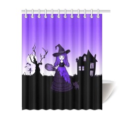 Purple Sky Cheeky Witch® Shower Curtain 60"x72"