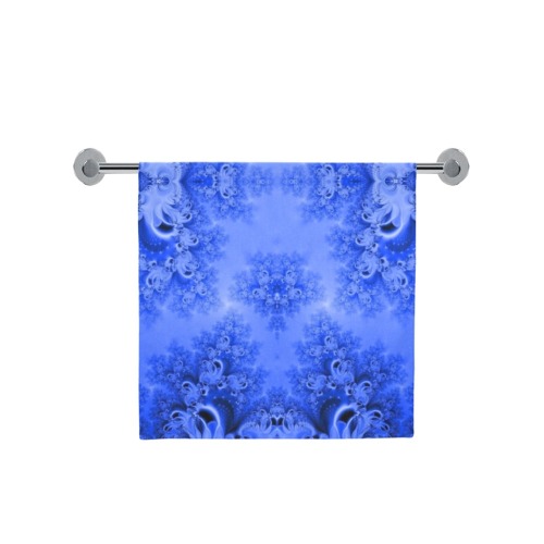 Blue Sky over the Bluebells Frost Fractal Bath Towel 30"x56"