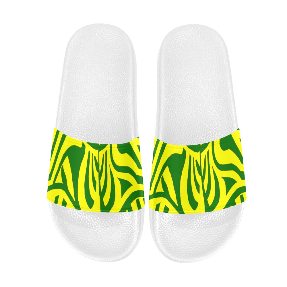 aaa yellow dgw Men's Slide Sandals (Model 057)