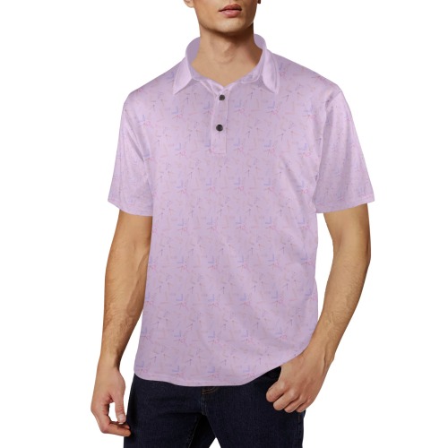 Lilac Tools Men's All Over Print Polo Shirt (Model T55)