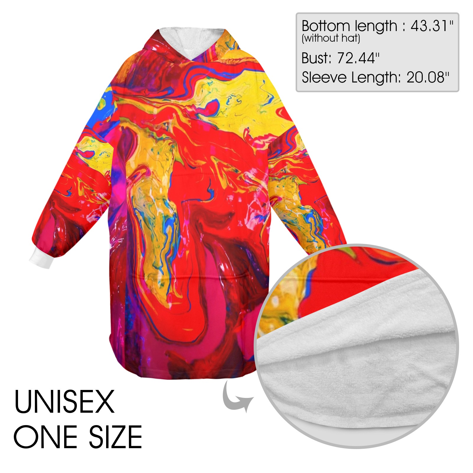 Life Joy Unisex Blanket Hoodie (Model H59)