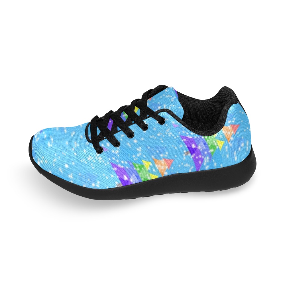 Rainbow Christmas by Nico Bielow Men’s Running Shoes (Model 020)