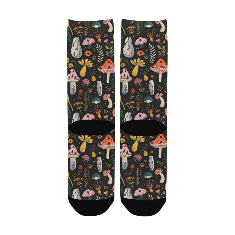 Mushroom Galaxy Art Ladies Graphic Socks Women's Custom Socks