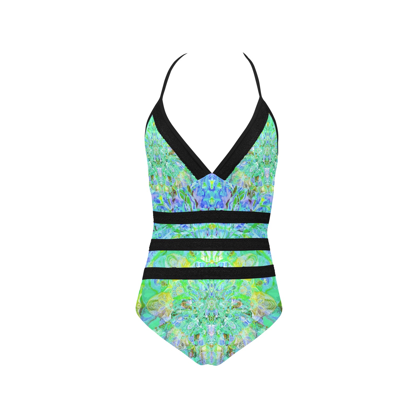 New Lace Band Embossing Swimsuit (Model S15)