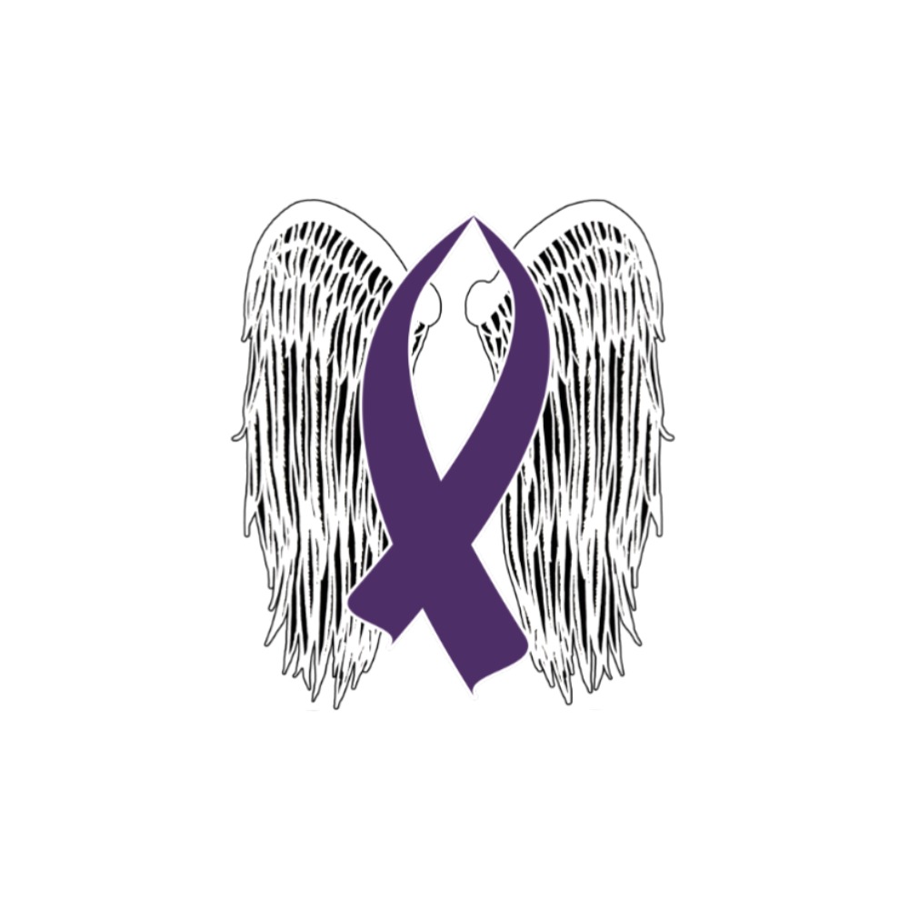 Winged Awareness Ribbon (Purple) Photo Panel for Tabletop Display 6"x8"