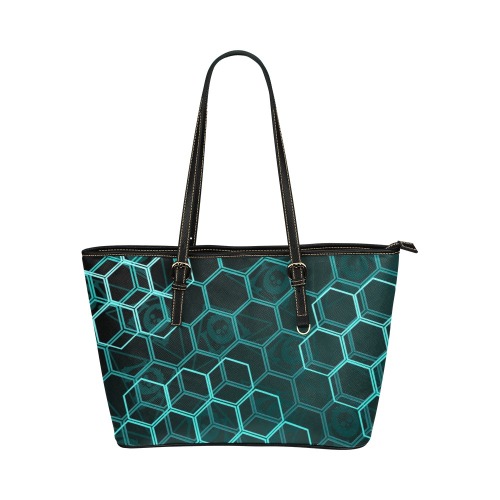 Hexi Leather Tote Bag/Large (Model 1651)