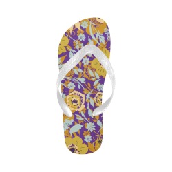 Abstract of garden floral strokes Flip Flops for Men/Women (Model 040)