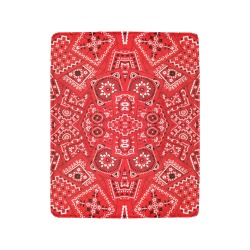 Red Bandana Squares Ultra-Soft Micro Fleece Blanket 40"x50" (Thick)