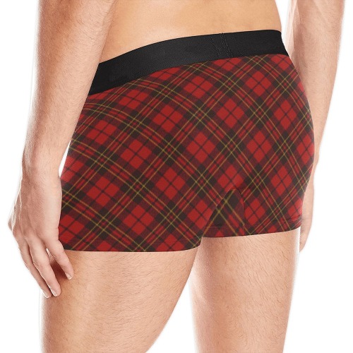 Red tartan plaid winter Christmas pattern holidays Men's All Over Print Boxer Briefs (Model L10)