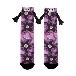 Magic Floral Pattern Holding Hands Socks for Women